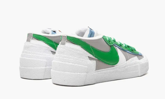 Кроссовки Nike Sacai Blazer Low «Medium Grey Classic Green» серый,белый