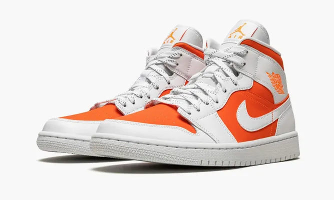 Кроссовки Air Jordan 1 Mid SE WMNS «Bright Citrus» оранжевый