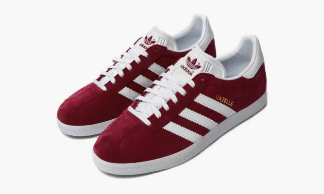 Кроссовки Adidas Gazelle «Collegiate Burgundy White» бордовый