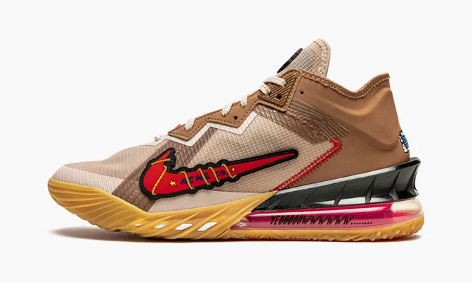 Для баскетбола Nike Lebron 18 Low «Wile E. Vs Roadrunner Space Jam» коричневый