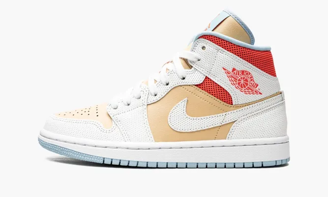 Кроссовки Air Jordan 1 Mid SE WMNS «Sesame» желтый