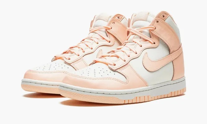 Кроссовки Nike Dunk High WMNS «Sail Crimson Tint» розовый