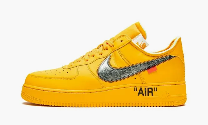 Кроссовки Nike Air Force 1 Low «Off-white - University Gold» желтый