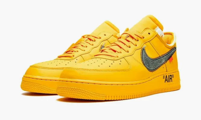 Кроссовки Nike Air Force 1 Low «Off-white - University Gold» желтый
