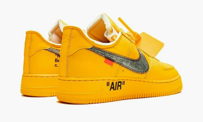 Кроссовки Nike Air Force 1 Low «Off-white - University Gold» желтый
