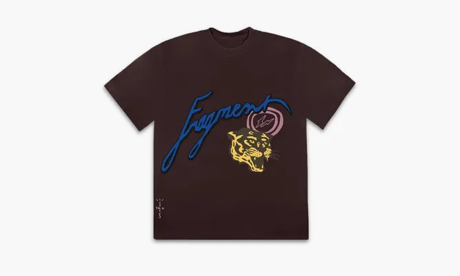 Одежда Travis Scott Cactus Jack X Fragment Icons Tee «Brown» коричневый