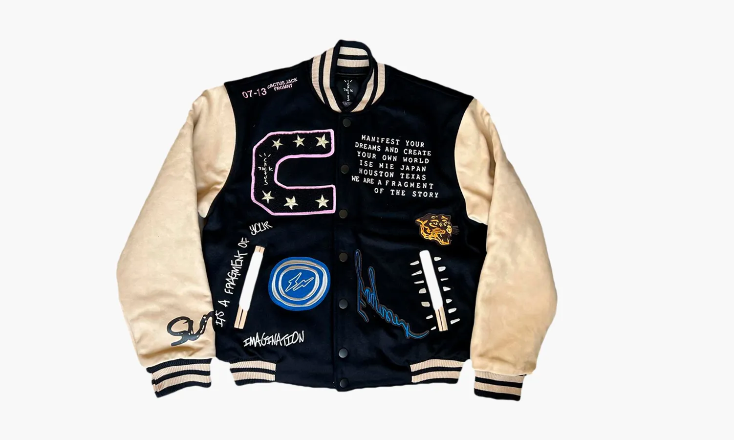 Travis Scott X Fragment Cactus Jack Jacket «Manifest Letterman»