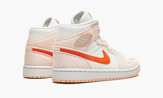 Кроссовки Air Jordan 1 Mid WMNS «Corduroy Sail» розовый