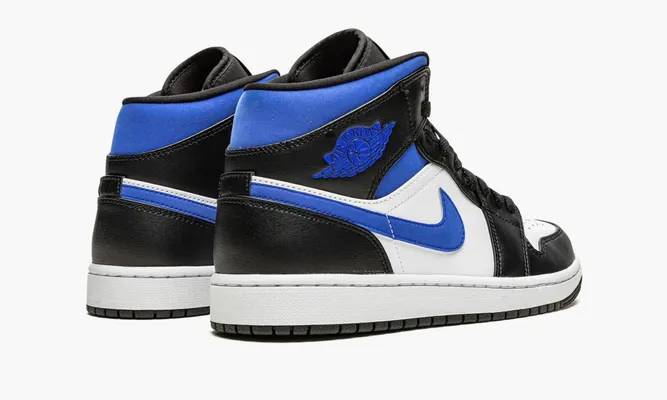 Кроссовки Air Jordan 1 Mid «White Black Royal» синий