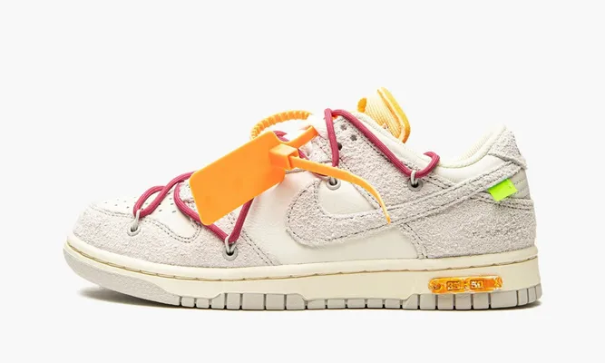 Кроссовки Nike Dunk Low «Off-white Lot» белый