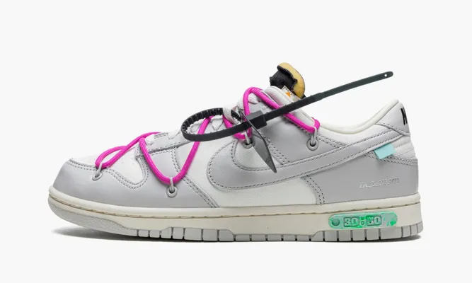 Кроссовки Nike Dunk Low «Off-white Lot 30» серый