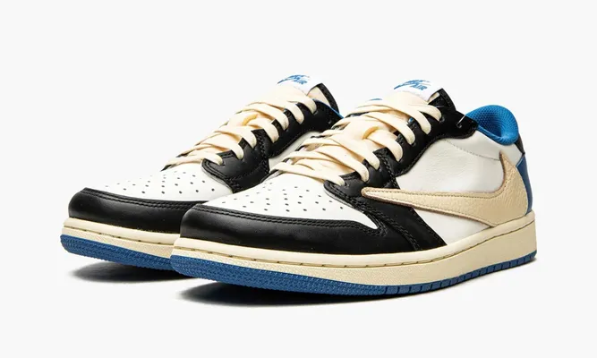 Кроссовки Air Jordan 1 Low «Fragment X Travis Scott» синий