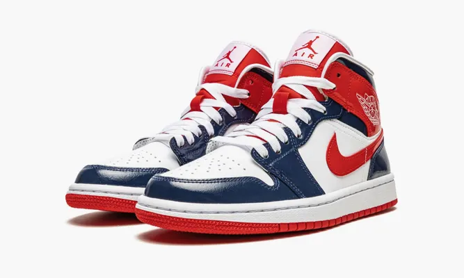 Кроссовки Air Jordan 1 Mid WMNS «Champ Colors» синий