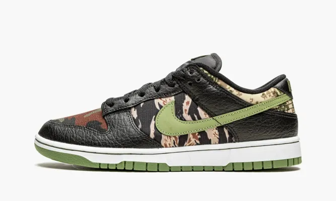 Кроссовки Nike Dunk Low «Crazy Camo» зеленый