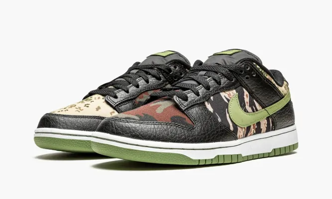 Кроссовки Nike Dunk Low «Crazy Camo» зеленый