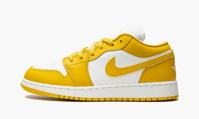 Кроссовки Air Jordan 1 Low GS «White Pollen» желтый