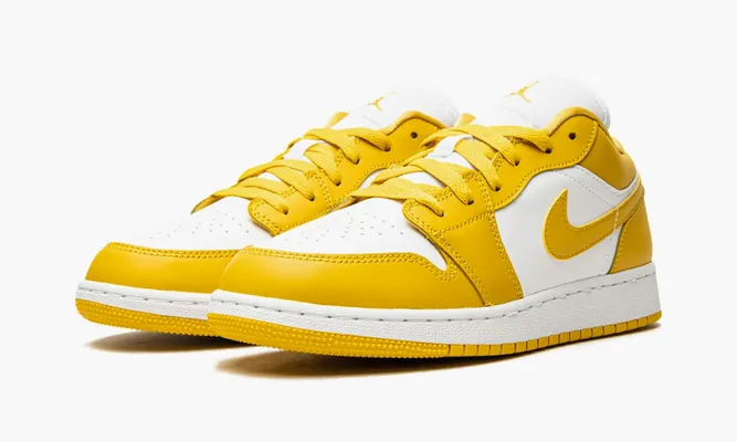 Кроссовки Air Jordan 1 Low GS «White Pollen» желтый