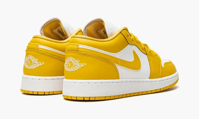Кроссовки Air Jordan 1 Low GS «White Pollen» желтый