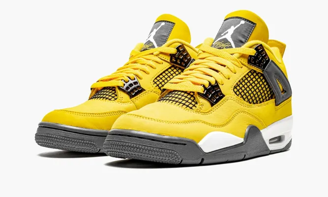 Кроссовки Air Jordan 4 Retro «Lightning 2021» желтый