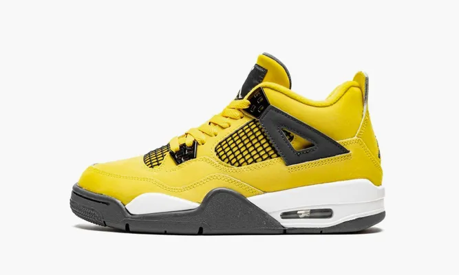 Кроссовки Air Jordan 4 Retro GS «Lightning 2021» желтый