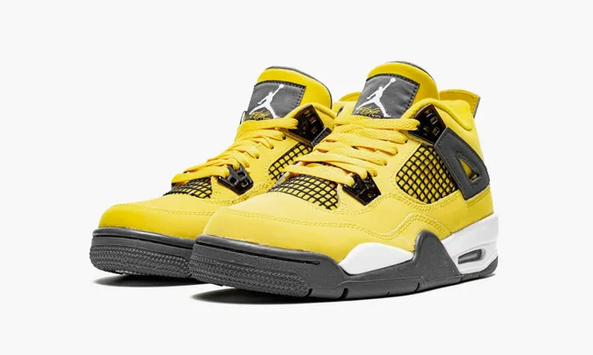 Кроссовки Air Jordan 4 Retro GS «Lightning 2021» желтый
