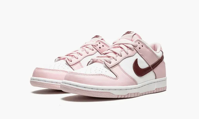 Кроссовки Nike Dunk Low GS «Pink Foam Red White» розовый