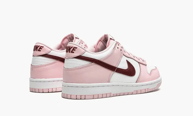 Кроссовки Nike Dunk Low GS «Pink Foam Red White» розовый