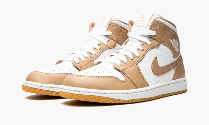 Кроссовки Air Jordan 1 Mid «Tan Gum» бежевый