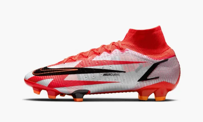Для футбола Nike Mercurial Superfly 8 Elite Fg «Cr7 Chile Red» белый,оранжевый