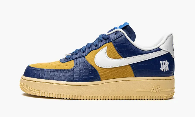 Кроссовки Nike Air Force 1 Low SP «Undefeated 5 On It Blue Yellow Croc» коричневый