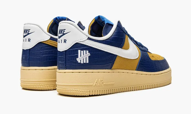 Кроссовки Nike Air Force 1 Low SP «Undefeated 5 On It Blue Yellow Croc» коричневый