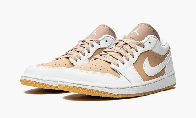 Кроссовки Air Jordan 1 Low «Hemp White» бежевый