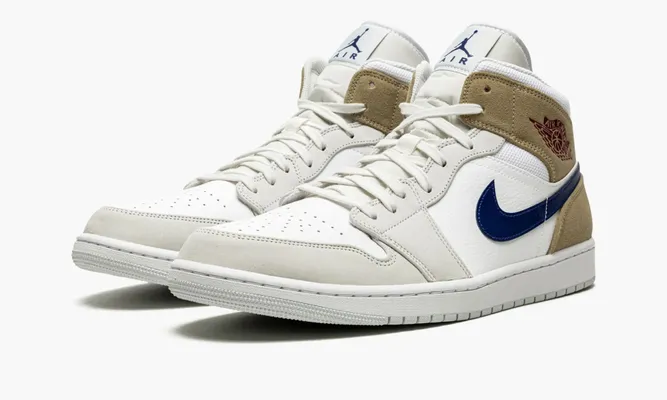 Кроссовки Air Jordan 1 Mid «Tan Suede» бежевый