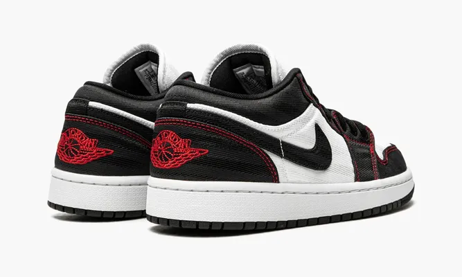 Кроссовки Air Jordan 1 Low SE Utility WMNS «White Black Gym Red» черный