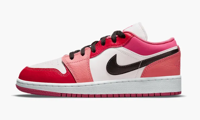 Кроссовки Air Jordan 1 Low GS «Pink Red» розовый
