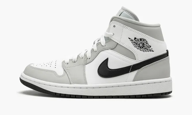 Кроссовки Air Jordan 1 Mid WMNS «Light Smoke Grey» серый,белый
