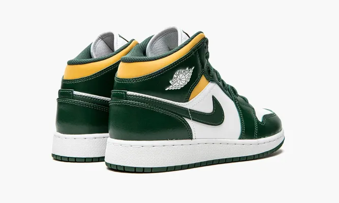 Кроссовки Air Jordan 1 Mid GS «Sonics» зеленый