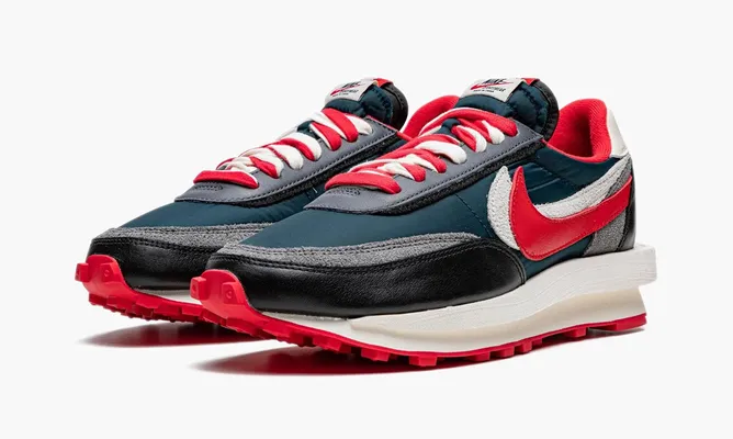 Кроссовки Nike Ld Waffle «Sacai Undercover Midnight Spruce University Red» разноцветный