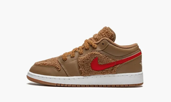 Кроссовки Air Jordan 1 Low Utility GS «Teddy Bear» коричневый
