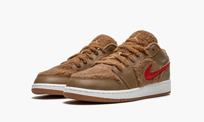 Кроссовки Air Jordan 1 Low Utility GS «Teddy Bear» коричневый