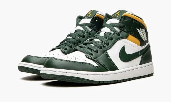 Кроссовки Air Jordan 1 Mid «Sonics» зеленый