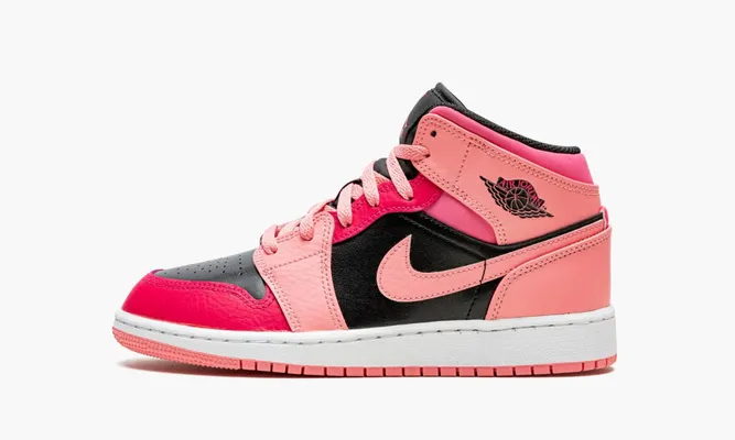Кроссовки Air Jordan 1 Mid GS «Coral Chalk» розовый