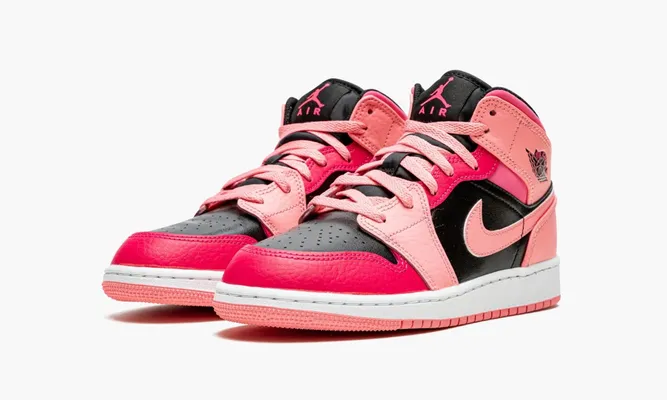 Кроссовки Air Jordan 1 Mid GS «Coral Chalk» розовый