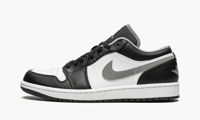 Кроссовки Air Jordan 1 Low «Black White Grey» черный
