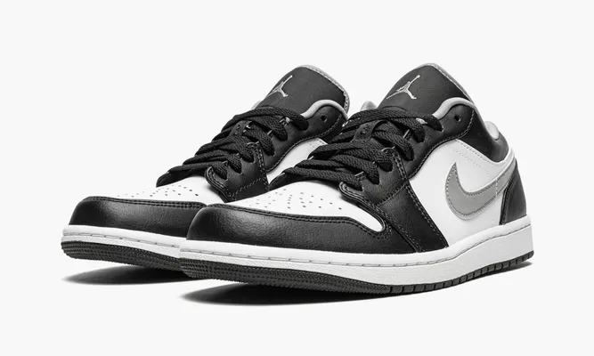 Кроссовки Air Jordan 1 Low «Black White Grey» черный
