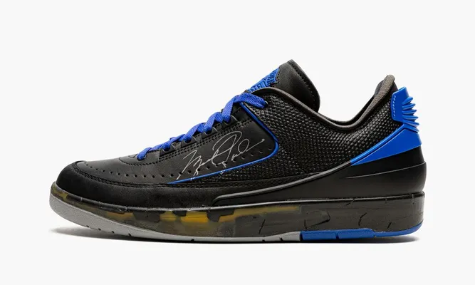 Кроссовки Air Jordan 2 Low OG SP «Off-white - Black / Blue» синий