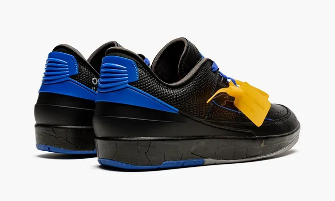 Кроссовки Air Jordan 2 Low OG SP «Off-white - Black / Blue» синий
