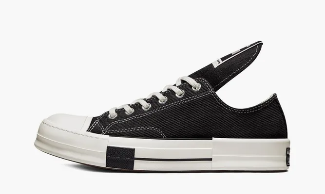 Кроссовки Rick Owens X Converse Drkshdw Drkstar Chuck Taylor All-star 70 Ox «Black» черный