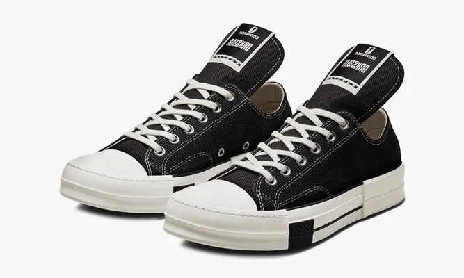 Кроссовки Rick Owens X Converse Drkshdw Drkstar Chuck Taylor All-star 70 Ox «Black» черный