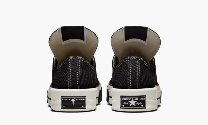 Кроссовки Rick Owens X Converse Drkshdw Drkstar Chuck Taylor All-star 70 Ox «Black» черный